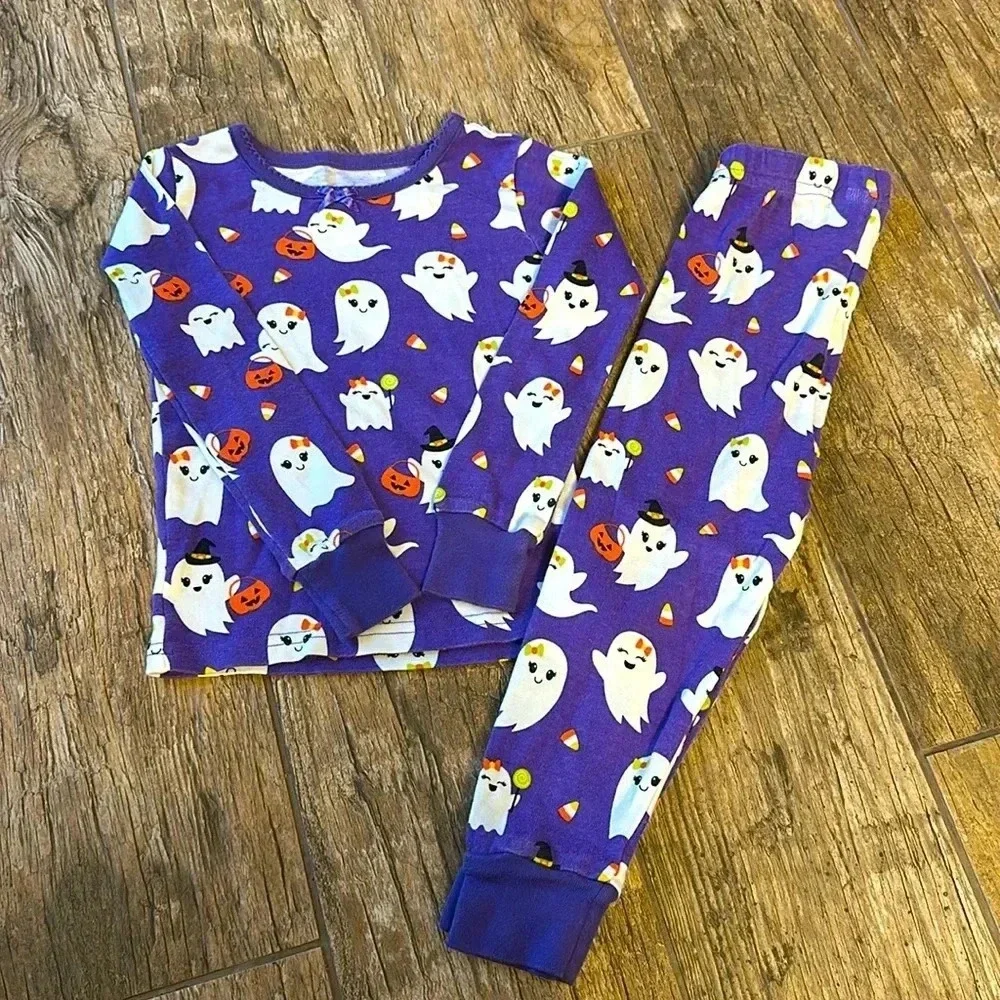 Gymboree Halloween purple Pajama Set girls 18-24 months